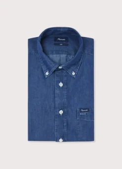 regular fit chambray shirt