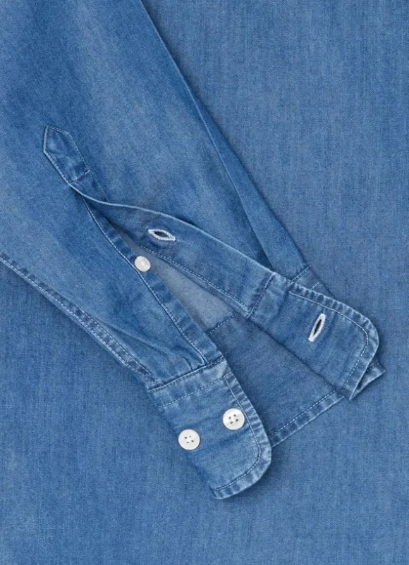 regular fit chambray shirt
