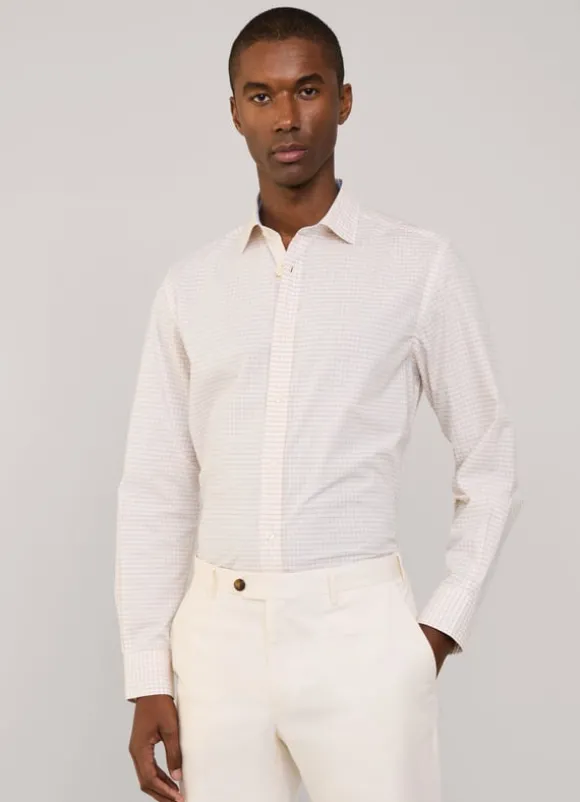 regular fit check poplin shirt