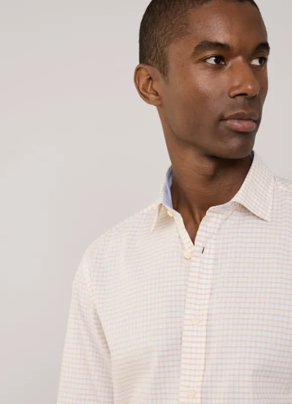regular fit check poplin shirt