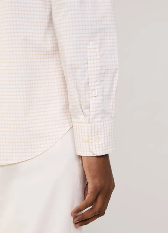 regular fit check poplin shirt