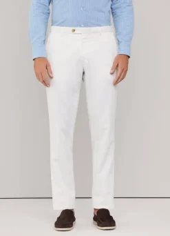 regular fit cotton linen trousers