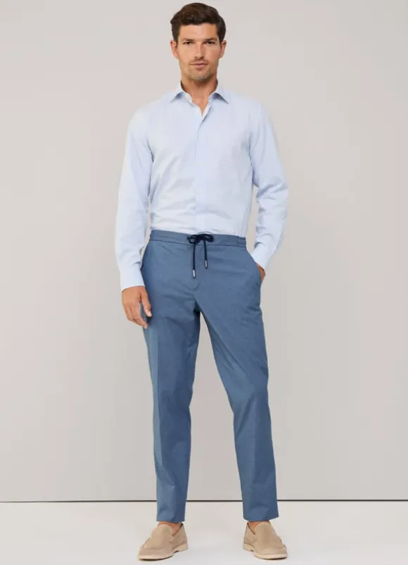 regular fit drawstring trousers