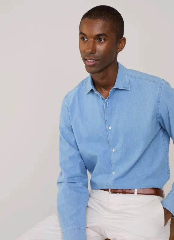 regular fit fil-a-fil shirt