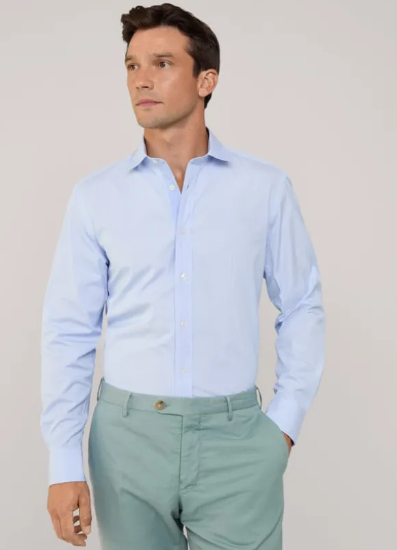 regular fit fine striped poplin shirt