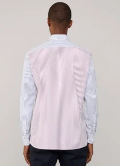 regular fit fine striped poplin shirt