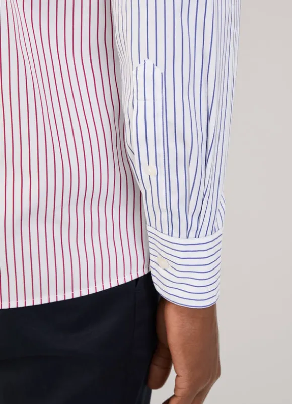 regular fit fine striped poplin shirt
