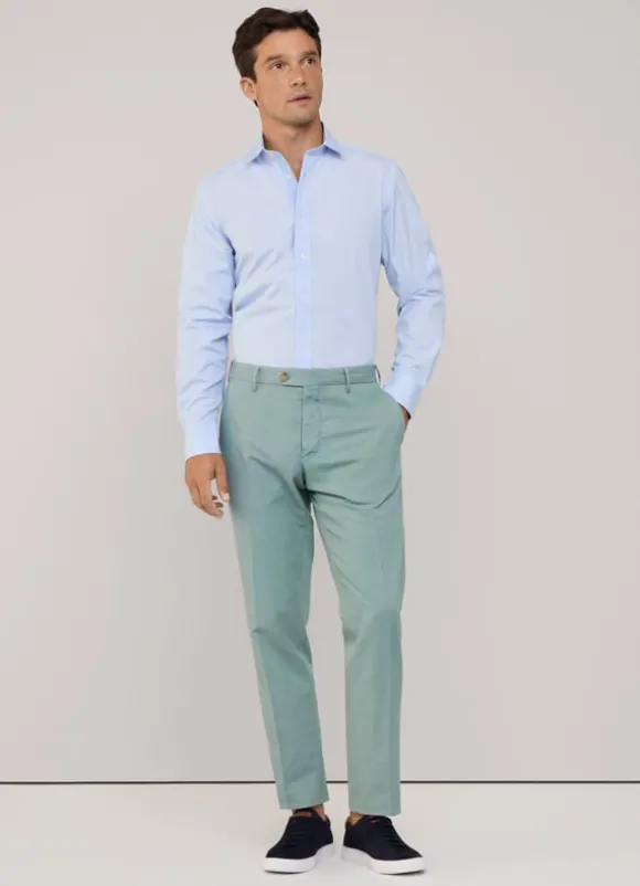 regular fit fine striped poplin shirt