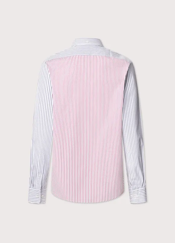 regular fit fine striped poplin shirt