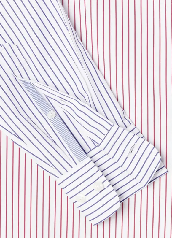 regular fit fine striped poplin shirt