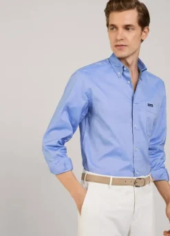 regular fit front pocket oxford shirt
