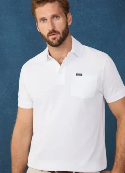 regular fit front pocket polo