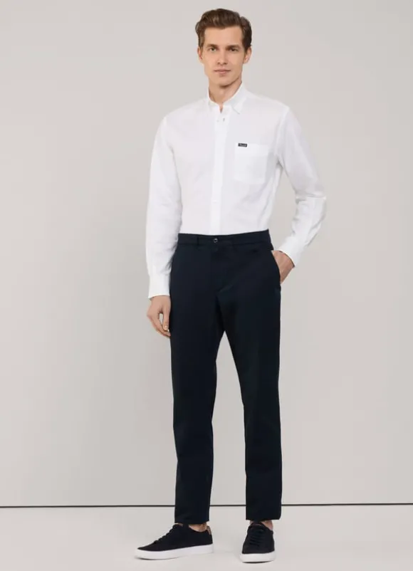 regular fit front pocket oxford shirt