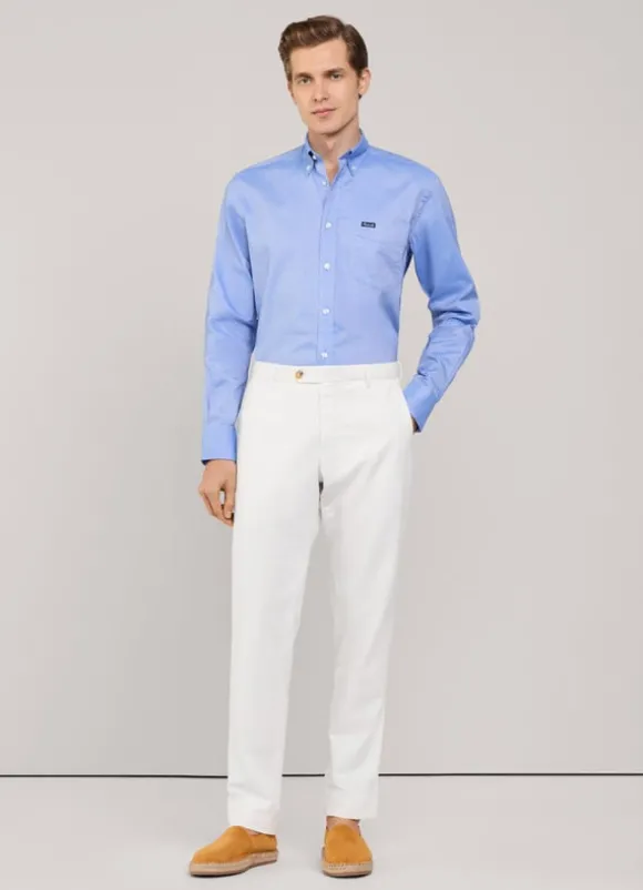 regular fit front pocket oxford shirt