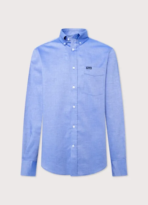 regular fit front pocket oxford shirt