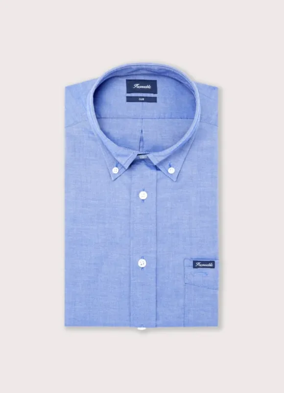 regular fit front pocket oxford shirt