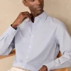 regular fit geometric poplin shirt