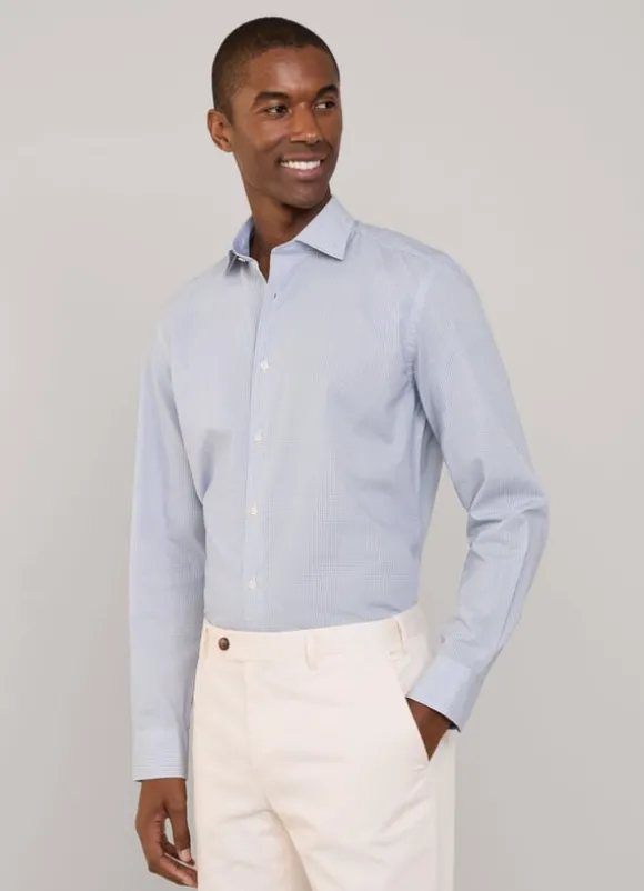 regular fit geometric poplin shirt