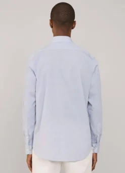 regular fit geometric poplin shirt