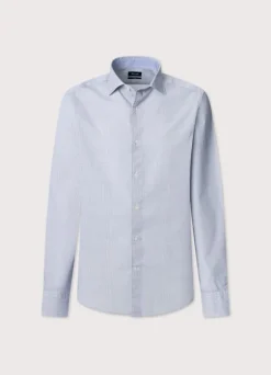 regular fit geometric poplin shirt