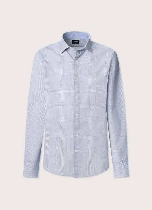regular fit geometric poplin shirt