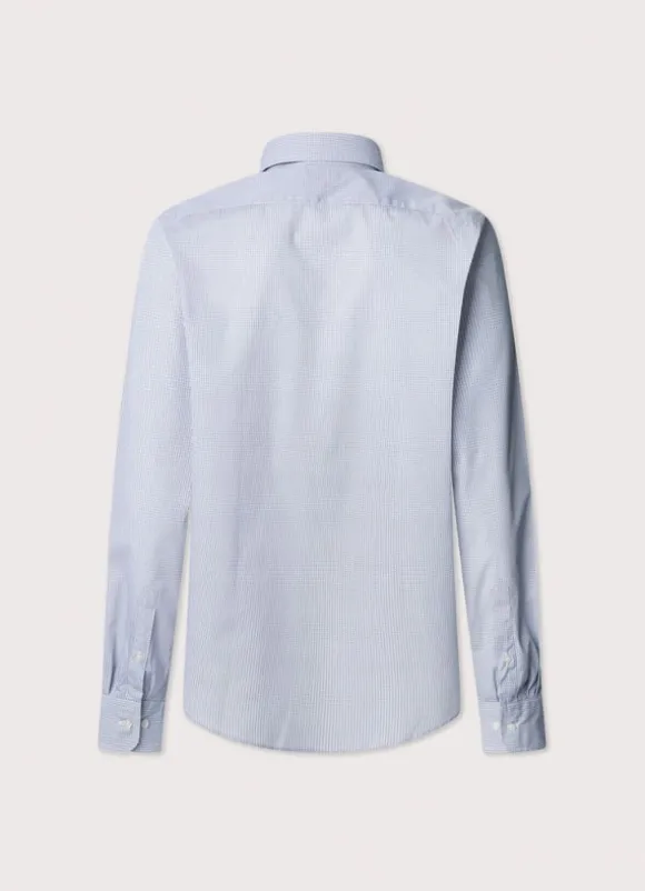 regular fit geometric poplin shirt
