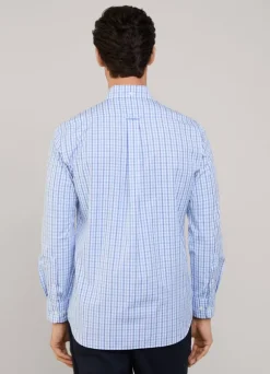 regular fit gingham fil-a-fil shirt