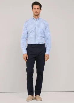 regular fit gingham fil-a-fil shirt