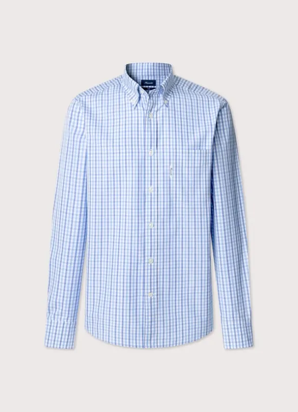 regular fit gingham fil-a-fil shirt