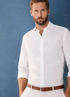 regular fit linen shirt