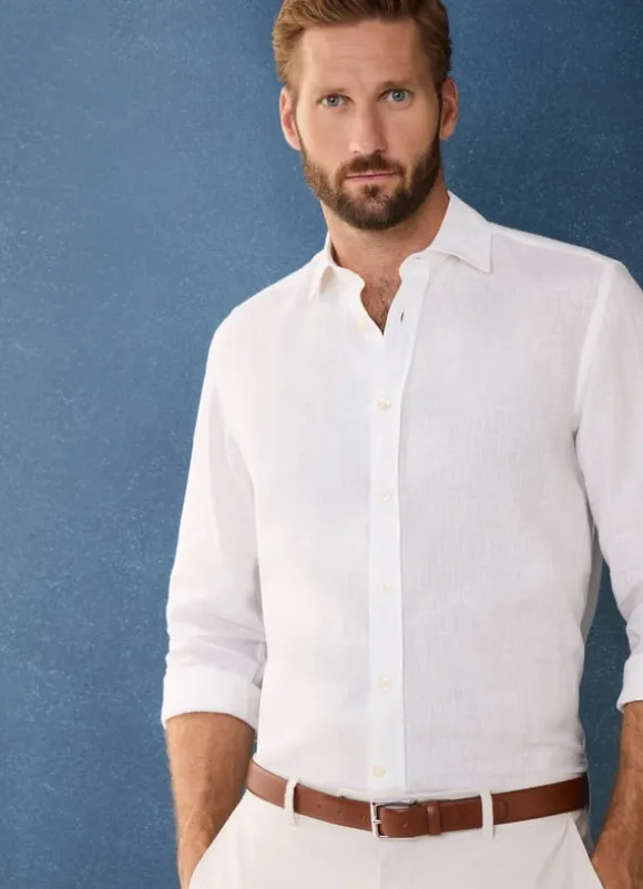 regular fit linen shirt