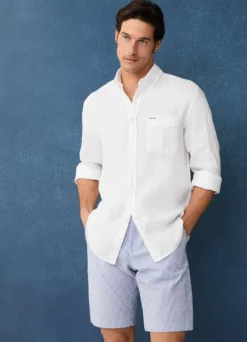 regular fit linen shirt
