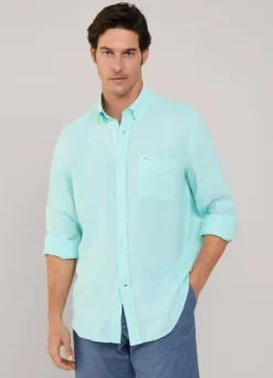 regular fit linen shirt
