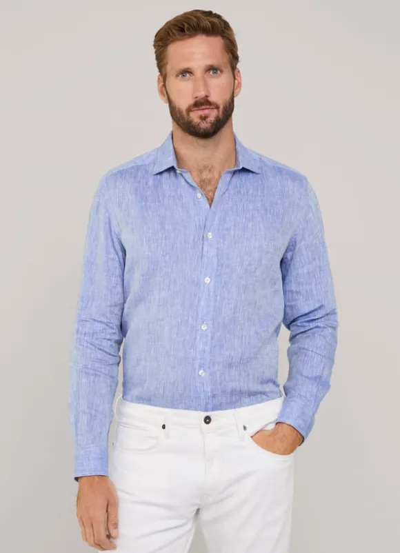regular fit linen shirt