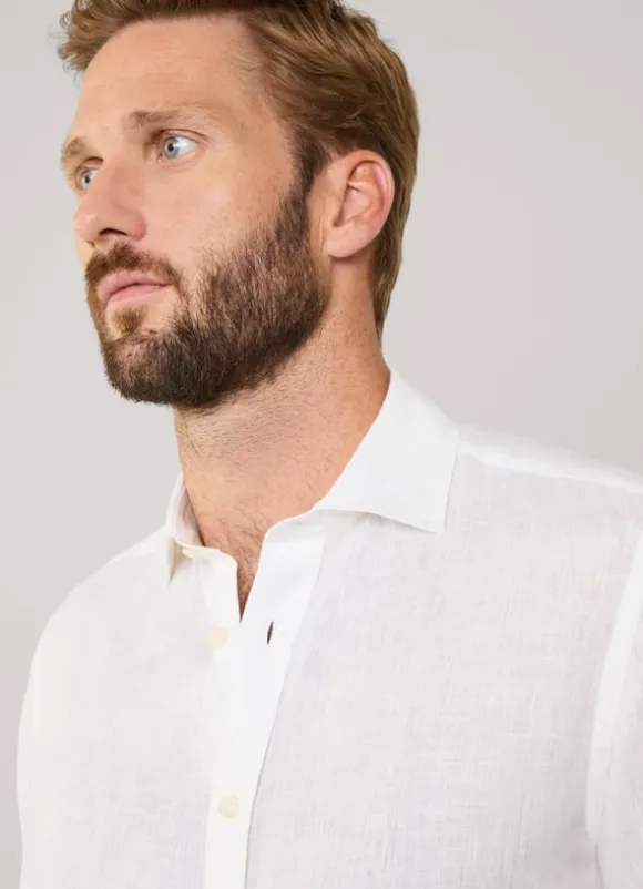 regular fit linen shirt