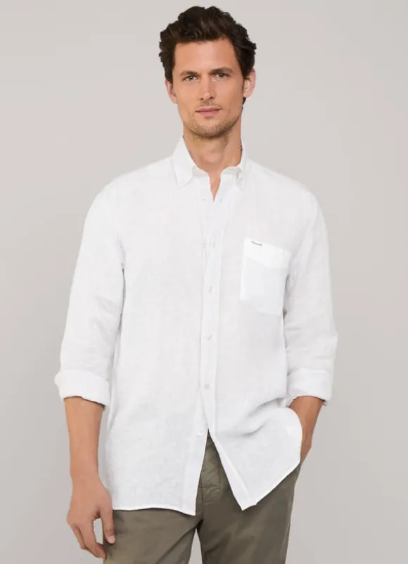 regular fit linen shirt