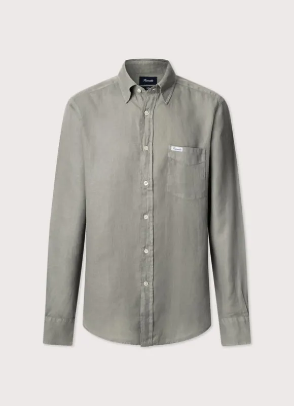 regular fit linen shirt