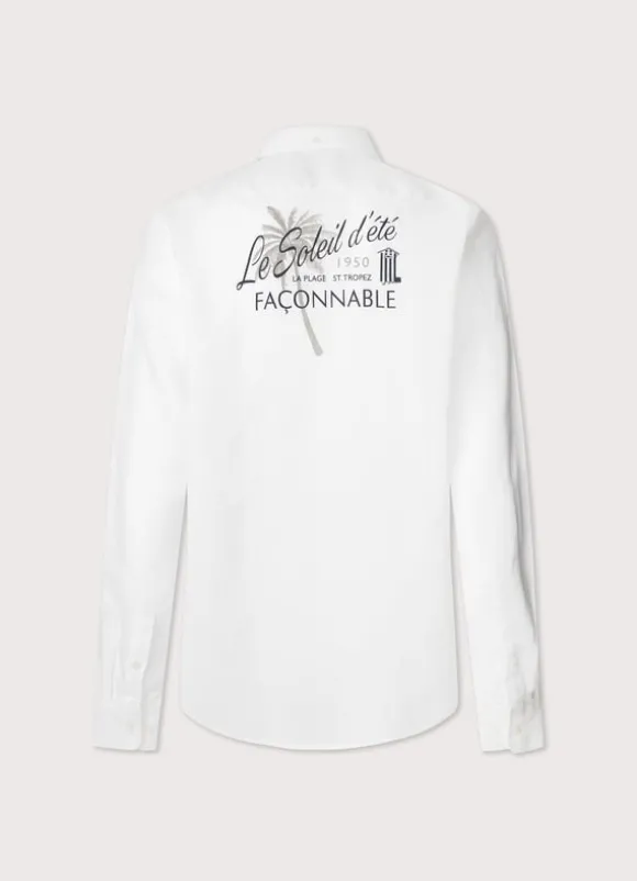 regular fit linen shirt