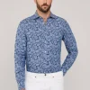 regular fit palms linen shirt