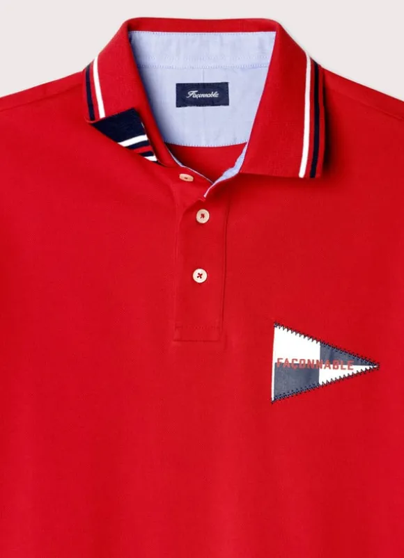 regular fit pique polo