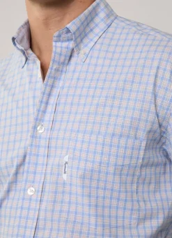 regular fit plaid check poplin shirt
