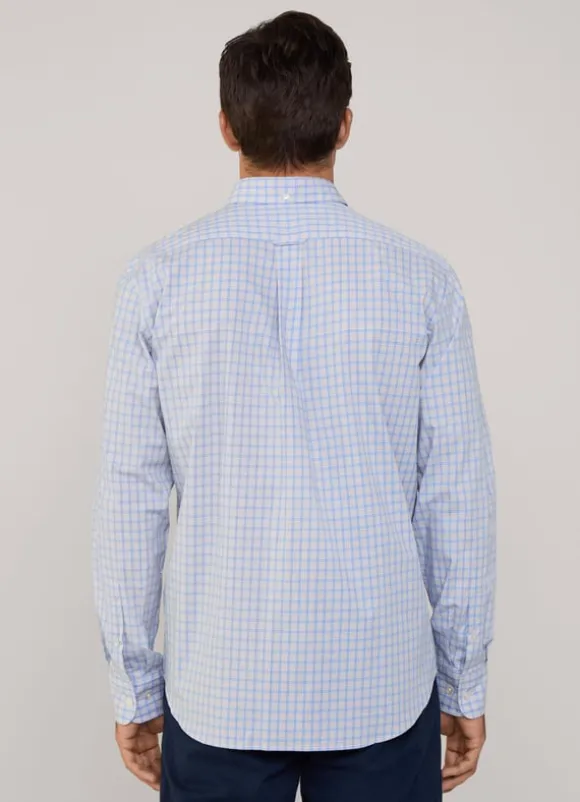 regular fit plaid check poplin shirt