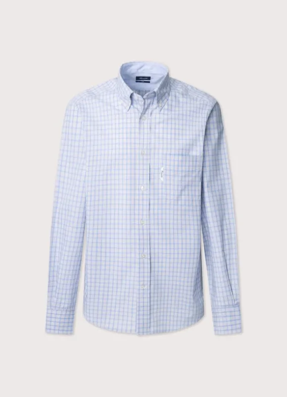 regular fit plaid check poplin shirt