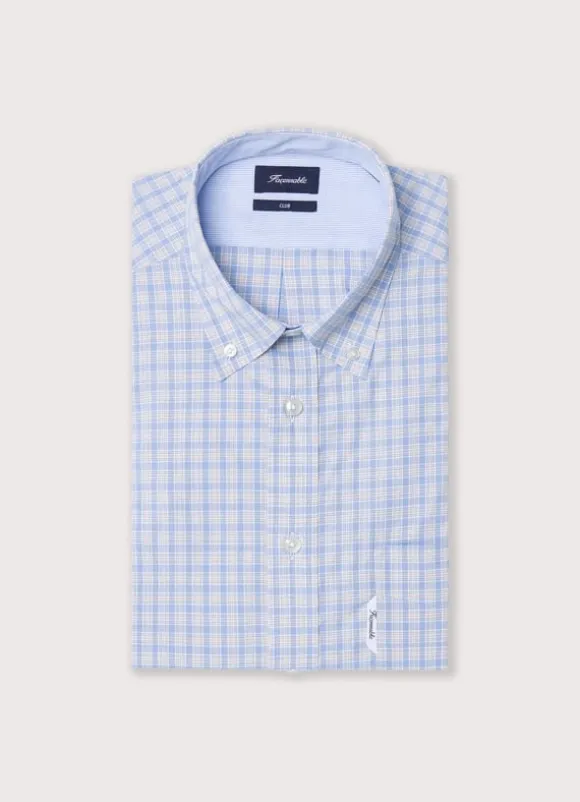 regular fit plaid check poplin shirt