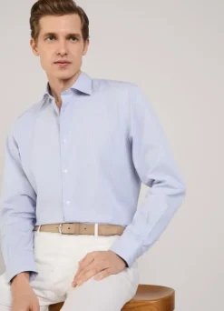 regular fit regimental striped poplin shirt