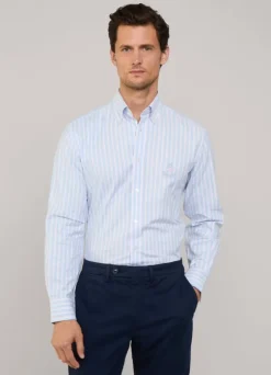 regular fit regimental striped oxford shirt