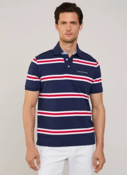 regular fit regimental striped pima polo