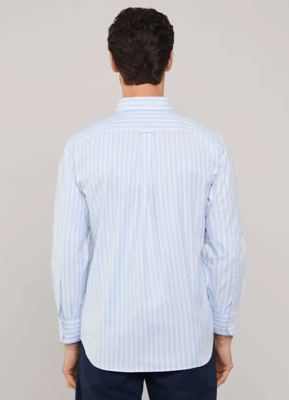 regular fit regimental striped oxford shirt