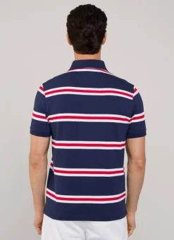 regular fit regimental striped pima polo
