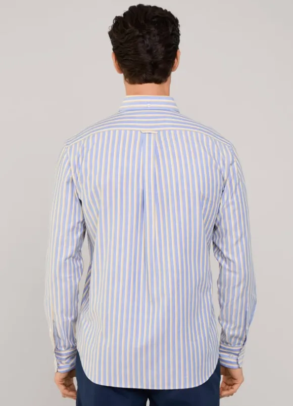 regular fit regimental striped oxford shirt